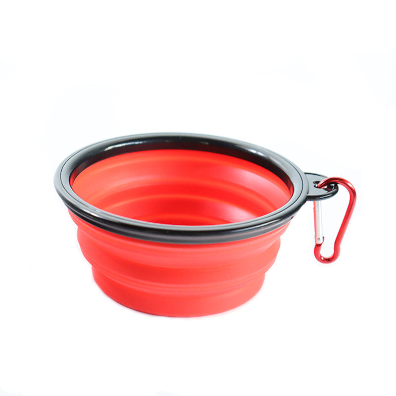 XL Collapsible Travel Dog Bowl - Portable Silicone Feeding Dish (50 Oz)